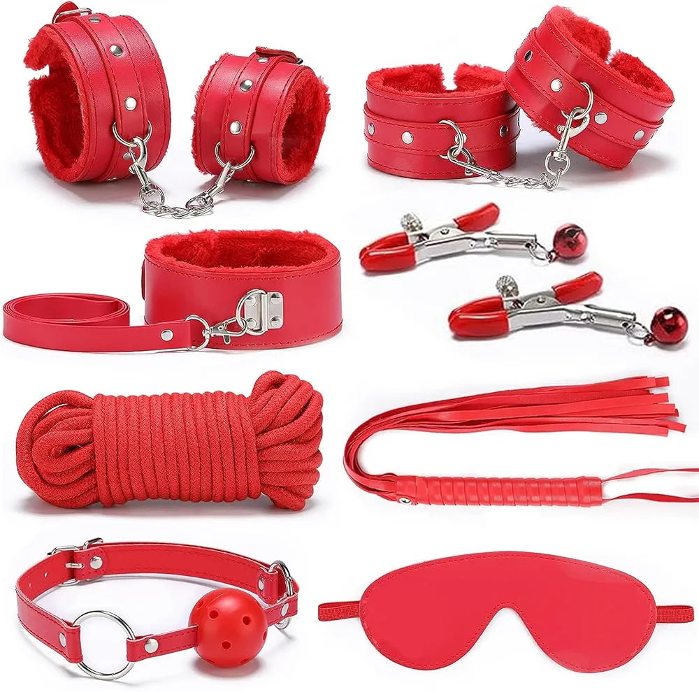 High Quality——Couples' Romantic Date Night Accessory Leather Set